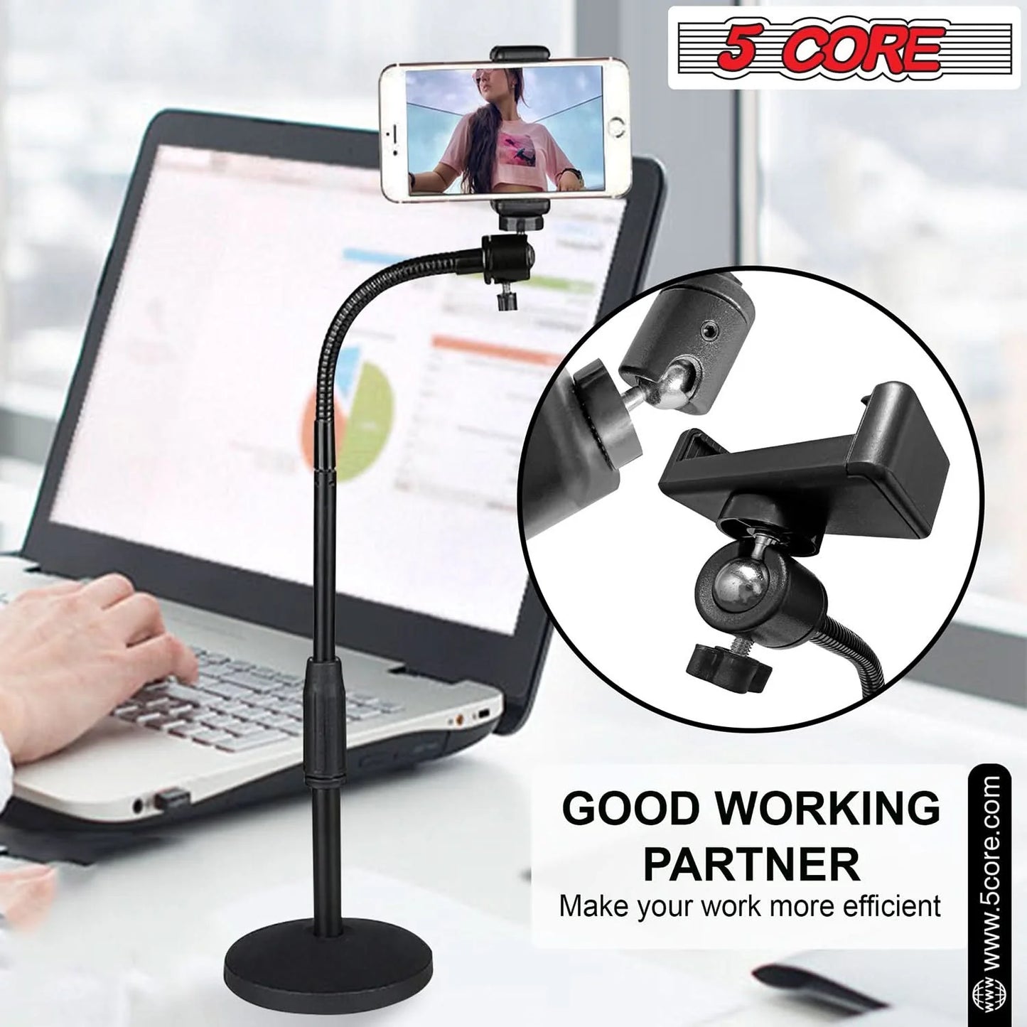 Enhance Your Setup with the 5Core Adjustable Scissor Boom Arm Stand for Tablets and Phones